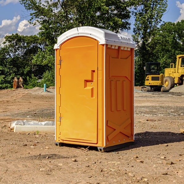 how often are the portable restrooms cleaned and serviced during a rental period in Carrizo